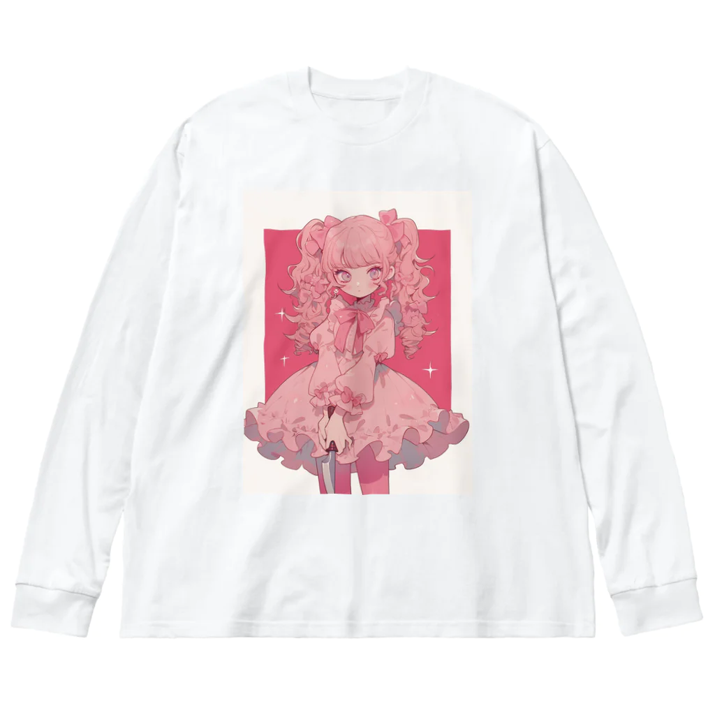 FRILLMONSTARのフリルモンスター PINK ビッグシルエットロングスリーブTシャツ