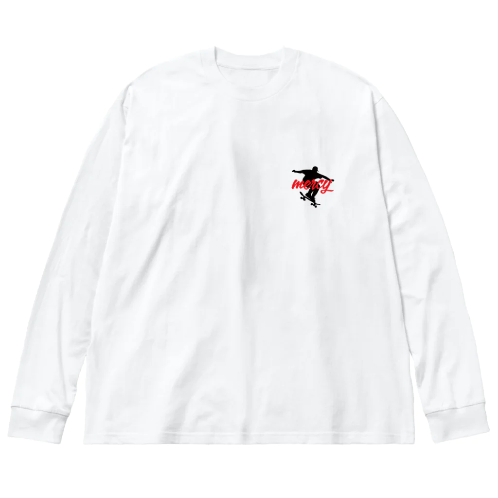 MERCYの🛹スケートボードA ワンポイントデザイン ビッグシルエットロングスリーブTシャツ