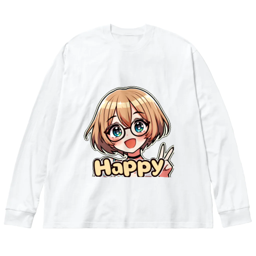 Kusareshiroの金髪ショートカット眼鏡美少女ちゃん Big Long Sleeve T-Shirt