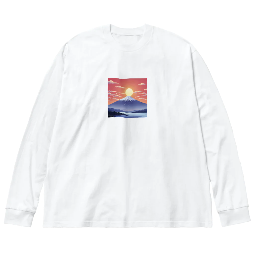 horiesotaのドット絵の朝日 Big Long Sleeve T-Shirt