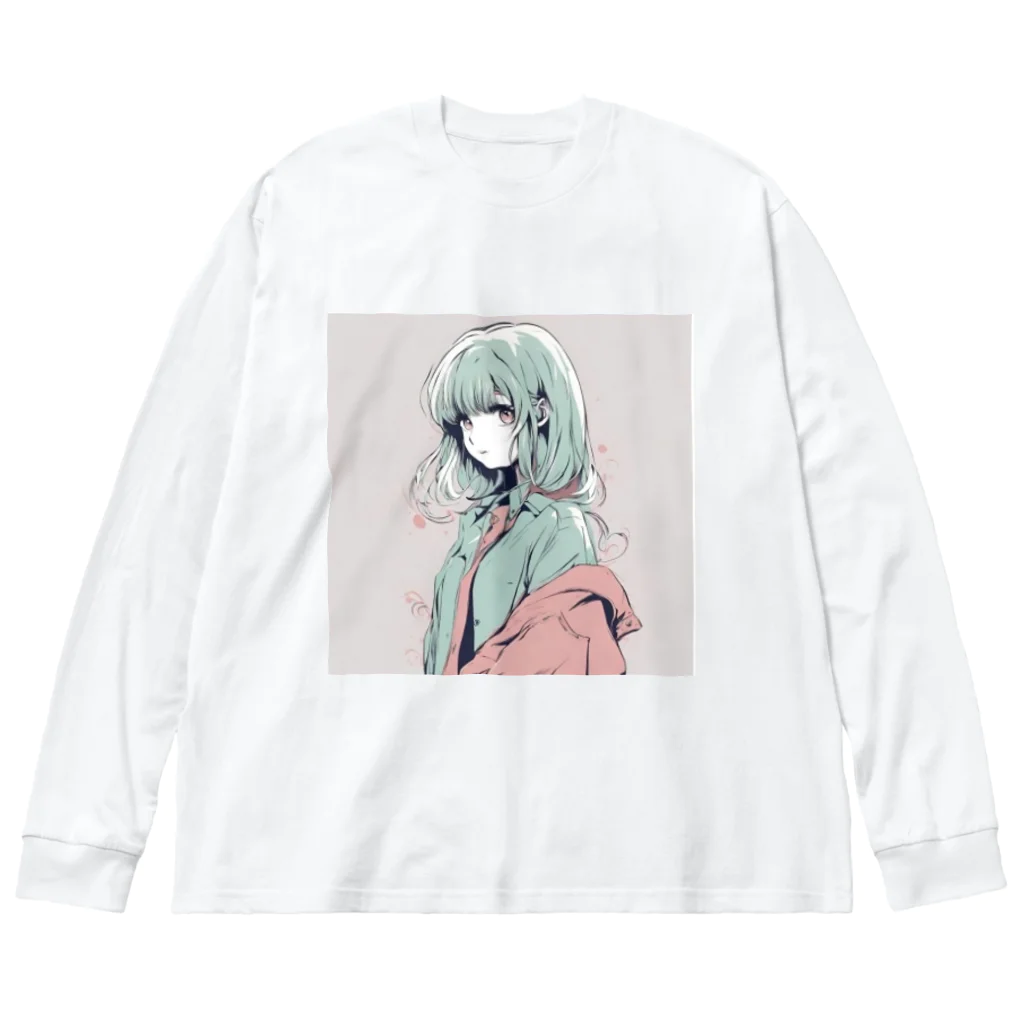 もやしのお店屋さんのチョコミントレディ Big Long Sleeve T-Shirt