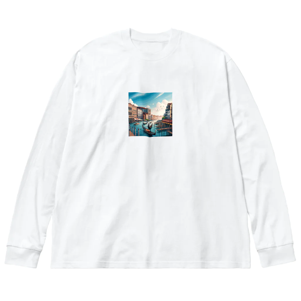 Pixel Art Goodsのヴェネチア（pixel art） Big Long Sleeve T-Shirt