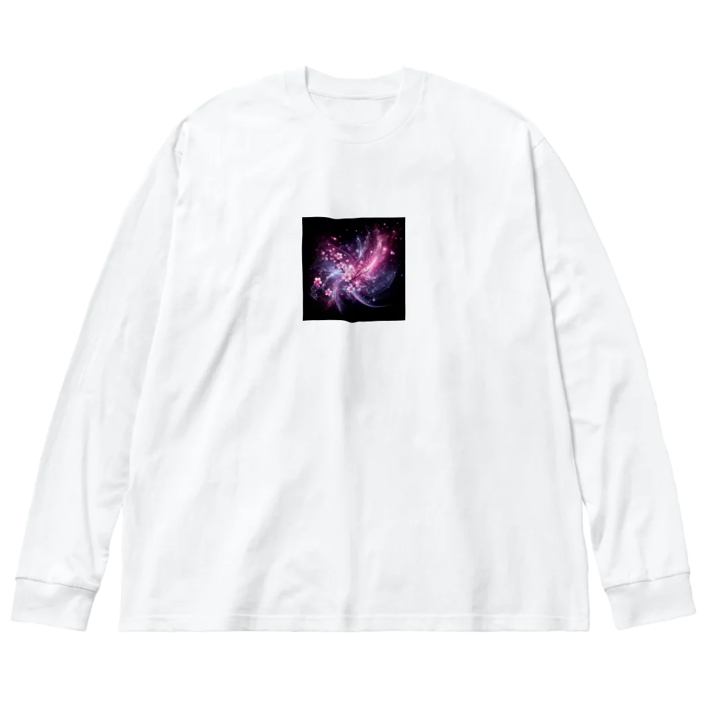 運気上昇グッズストアの宇宙桜 Big Long Sleeve T-Shirt