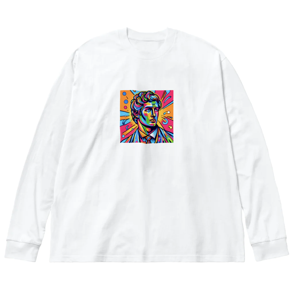 どうぞうのポップ　銅像 Big Long Sleeve T-Shirt