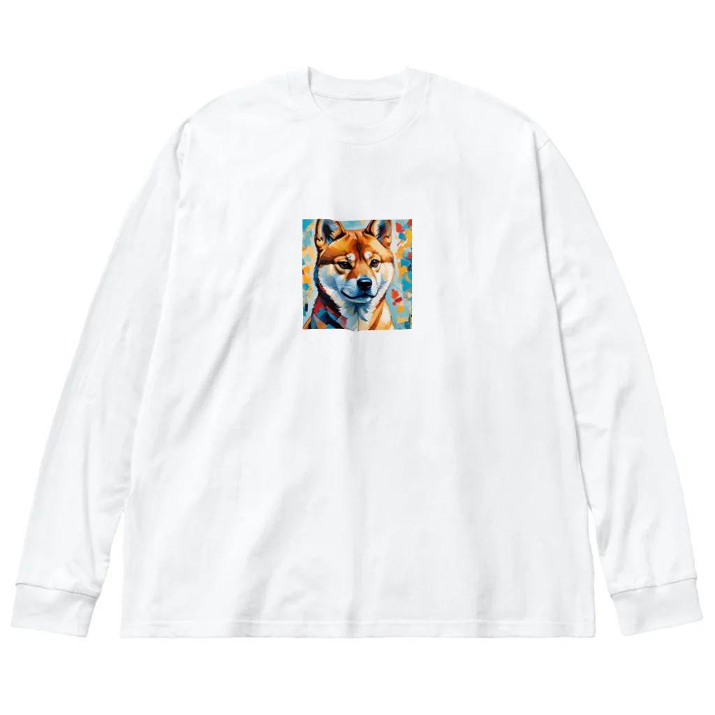 KAPPA TRAVEL GOの柴犬の幾何学 Big Long Sleeve T-Shirt