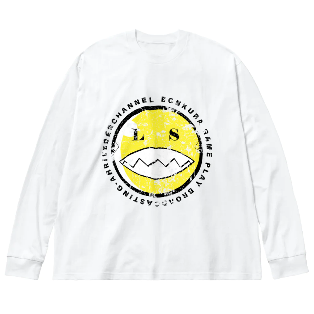 アリーヴェデルチャンネルSHOPのSMILE OLD PAINT1 Big Long Sleeve T-Shirt