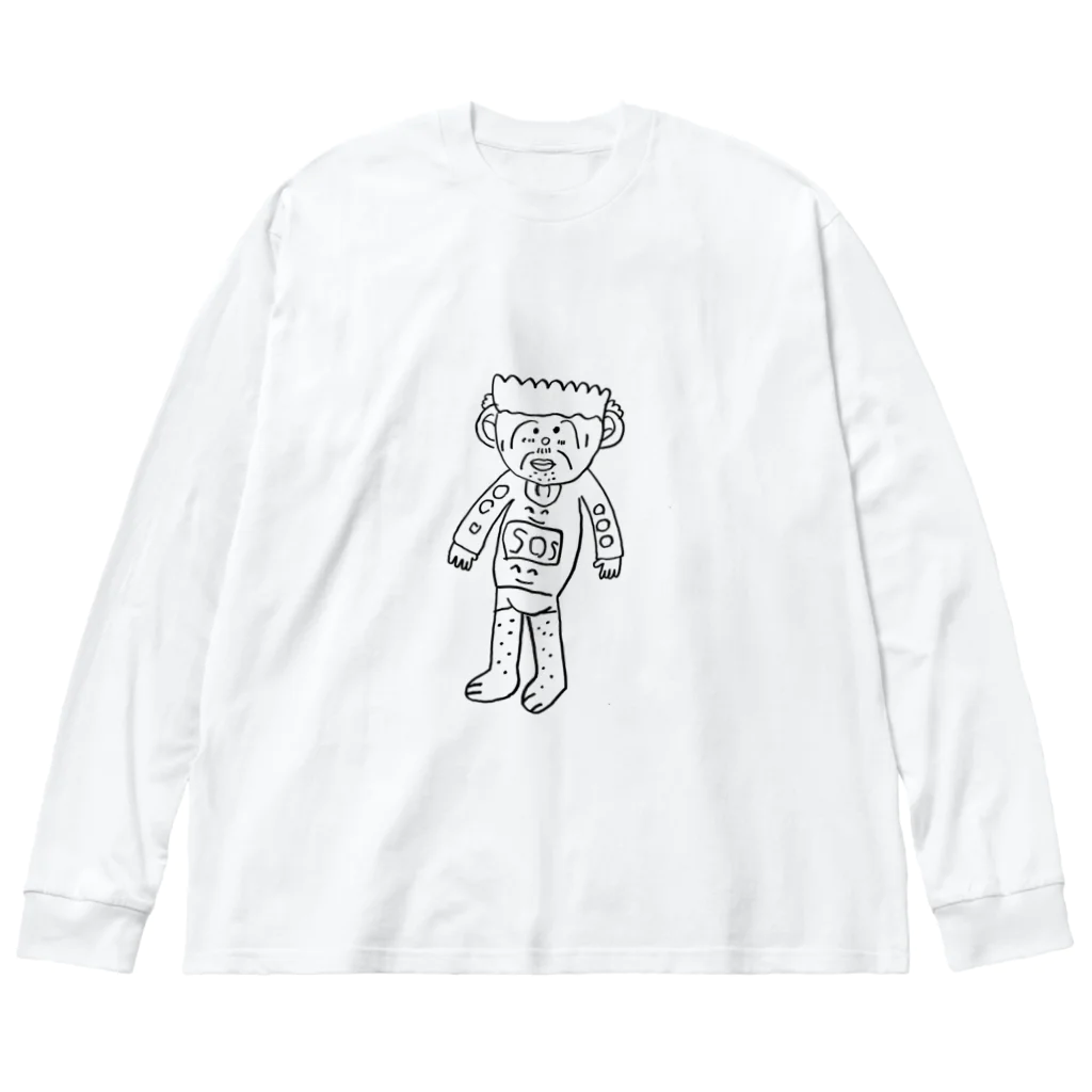 エンペラーのこどもとじゅんばんにかいた絵 ビッグシルエットロングスリーブTシャツ