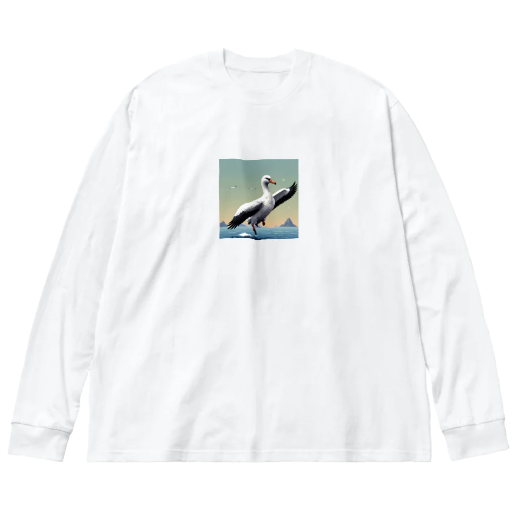 hinasoyuの踊るツノメドリ Big Long Sleeve T-Shirt