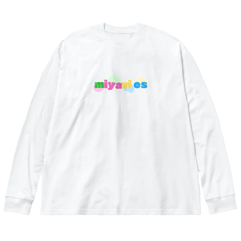  miyaviesのmiyavies カラフル Big Long Sleeve T-Shirt