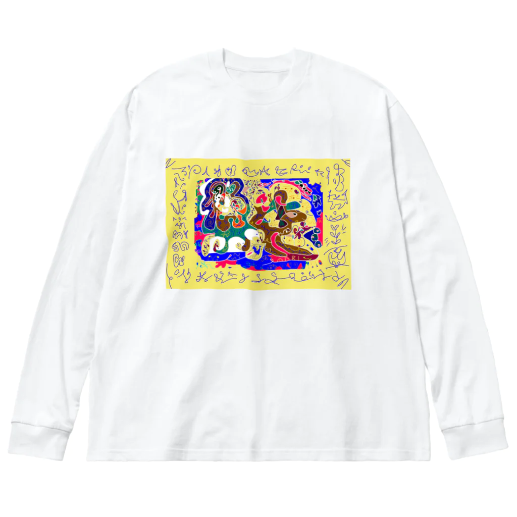 エネハピる〜🫧✨のゆりオリジナル宇宙アート🎨 ビッグシルエットロングスリーブTシャツ