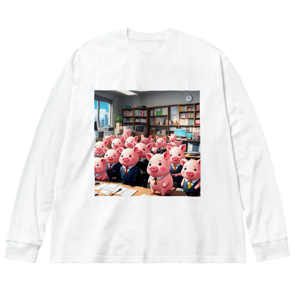 MTHの会社のらいんあっぷをするみにぶた管理製品 Big Long Sleeve T-Shirt