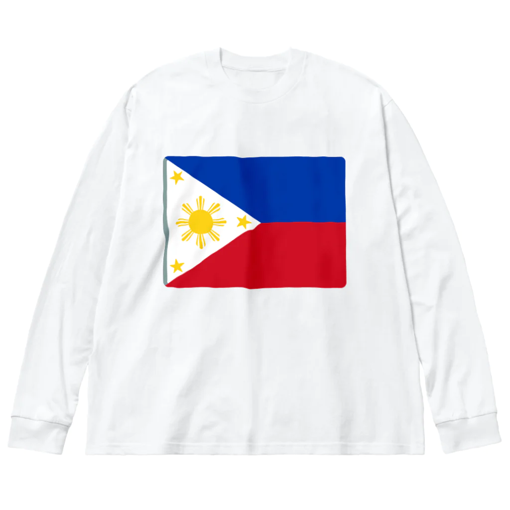 お絵かき屋さんのフィリピンの国旗 ビッグシルエットロングスリーブTシャツ