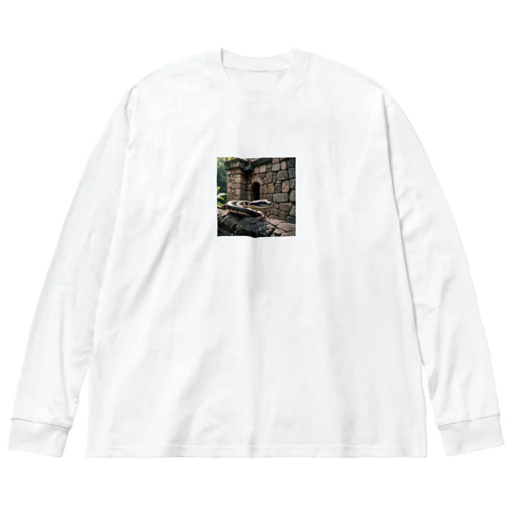 TakeKAKEの国外逃亡をはかる蛇 Big Long Sleeve T-Shirt