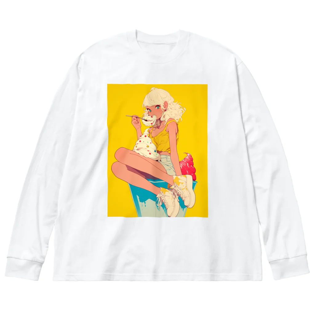 AQUAMETAVERSEのスィーツの誘惑　Hime  2530 Big Long Sleeve T-Shirt