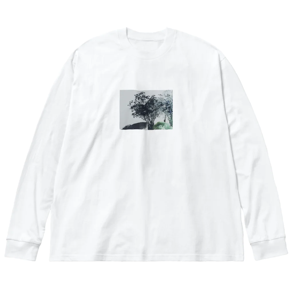 wgogjgydgdpwの花とその影 ビッグシルエットロングスリーブTシャツ