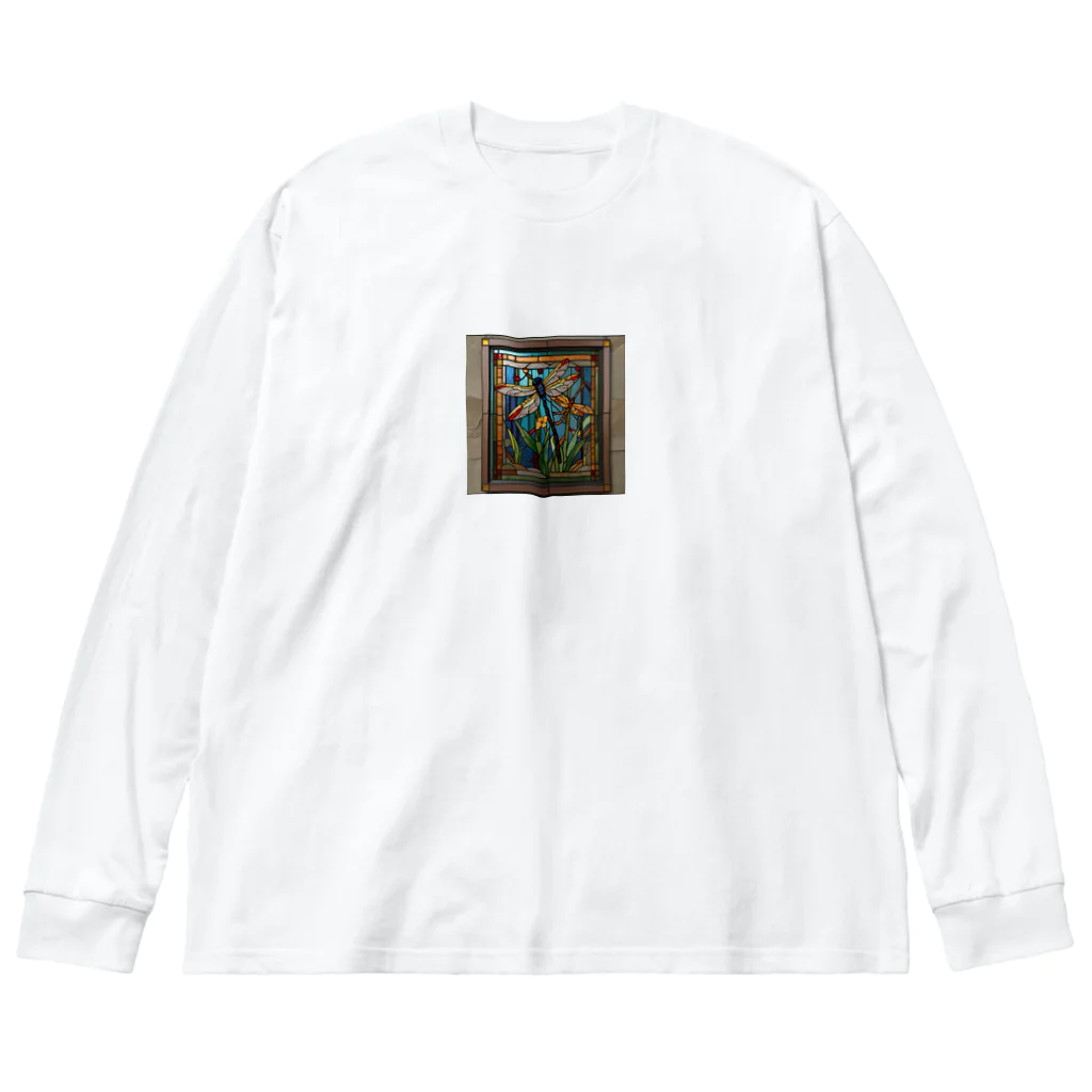 ganeshaのドラゴンフライダンス・ステンドグラス Big Long Sleeve T-Shirt