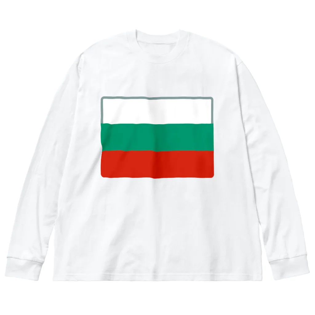 お絵かき屋さんのブルガリアの国旗 ビッグシルエットロングスリーブTシャツ