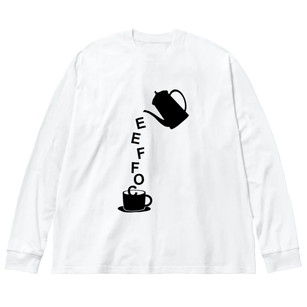 WAKAWAのcoffee words  Big Long Sleeve T-Shirt