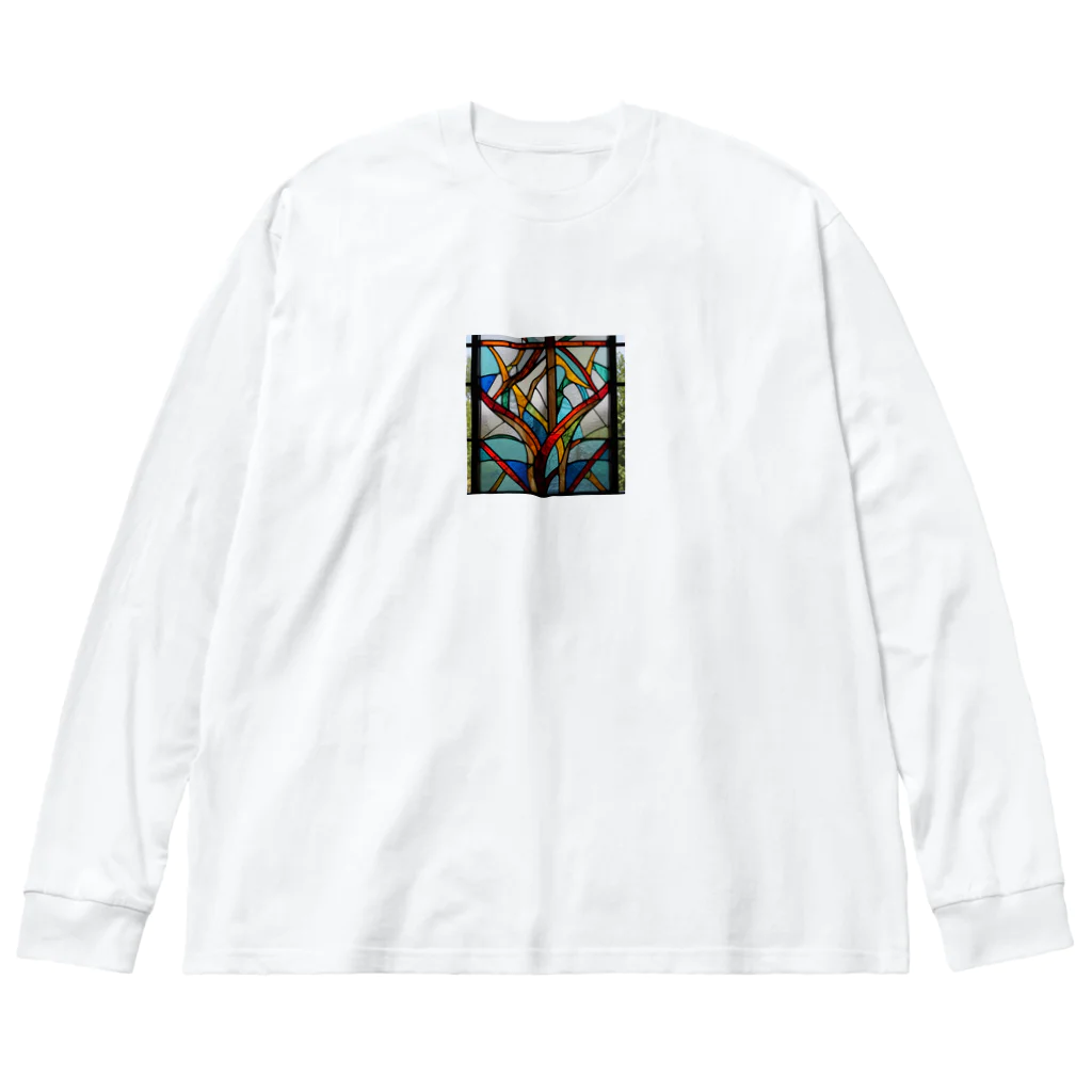 ganeshaの抽象パターンステンドグラス Big Long Sleeve T-Shirt