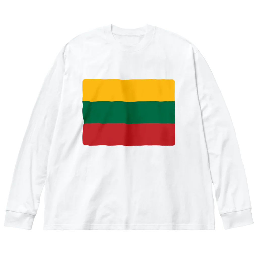 お絵かき屋さんのリトアニアの国旗 ビッグシルエットロングスリーブTシャツ