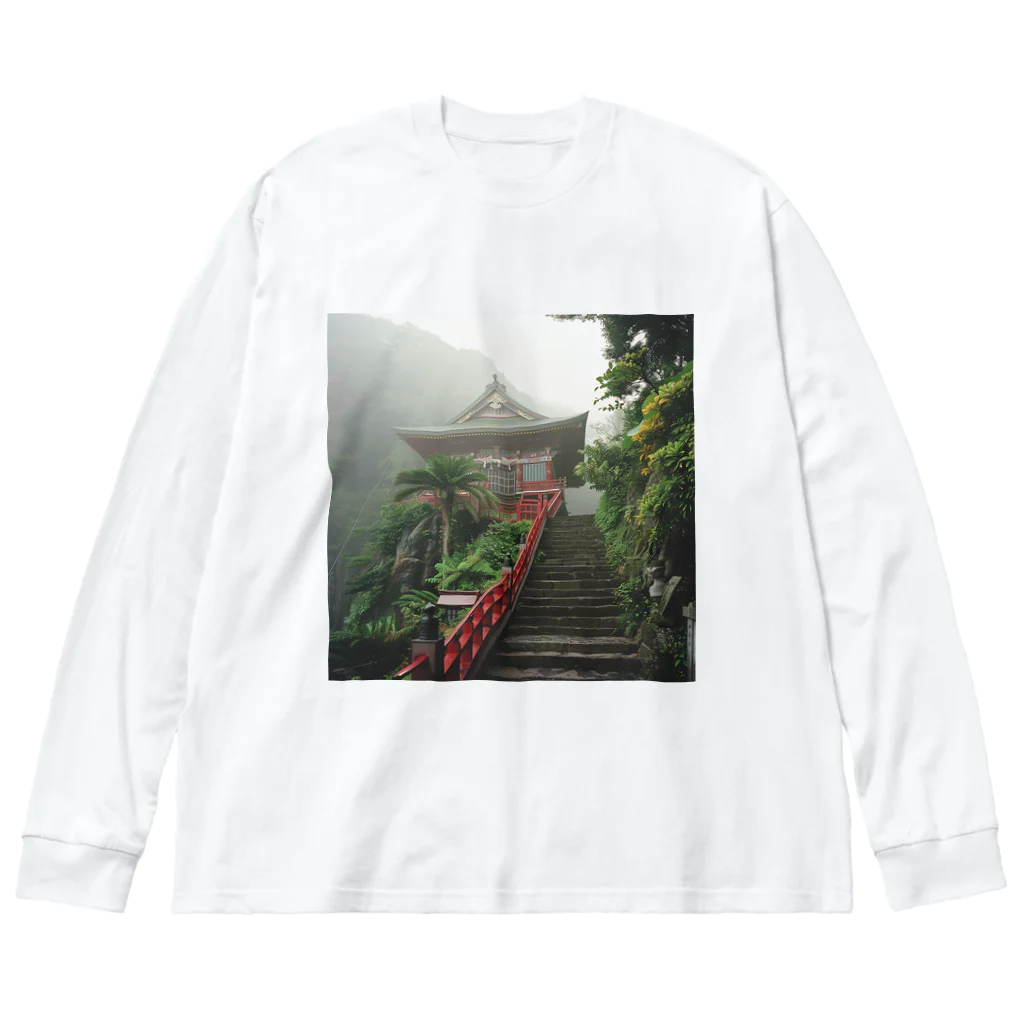 AQUAMETAVERSEの山頂にある神秘的な神社 アメジスト2846 Big Long Sleeve T-Shirt