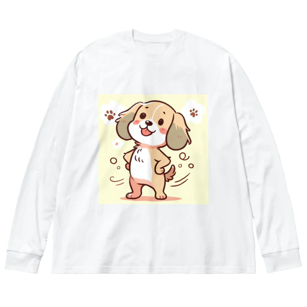 iota01のゆるかわ犬 ビッグシルエットロングスリーブTシャツ