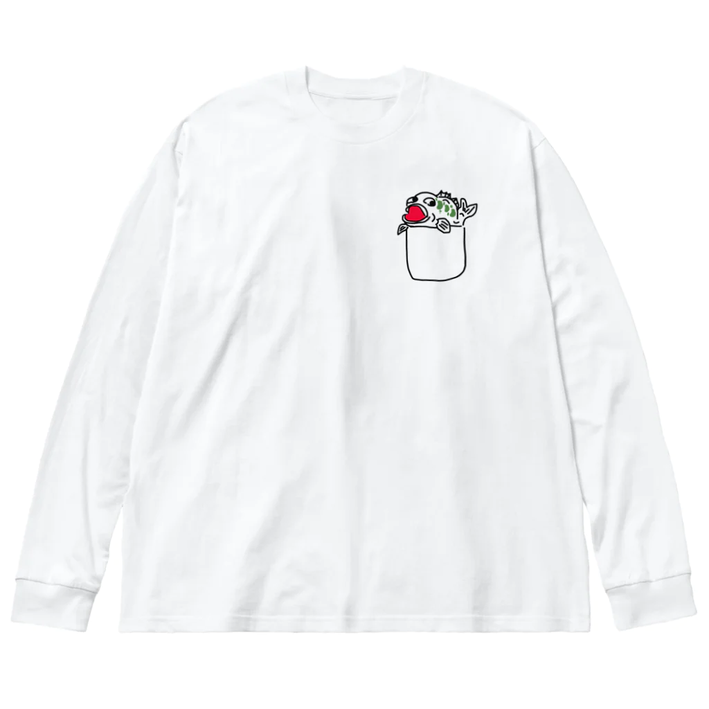 comaoのブラックバス　ポケットブラバス ビッグシルエットロングスリーブTシャツ