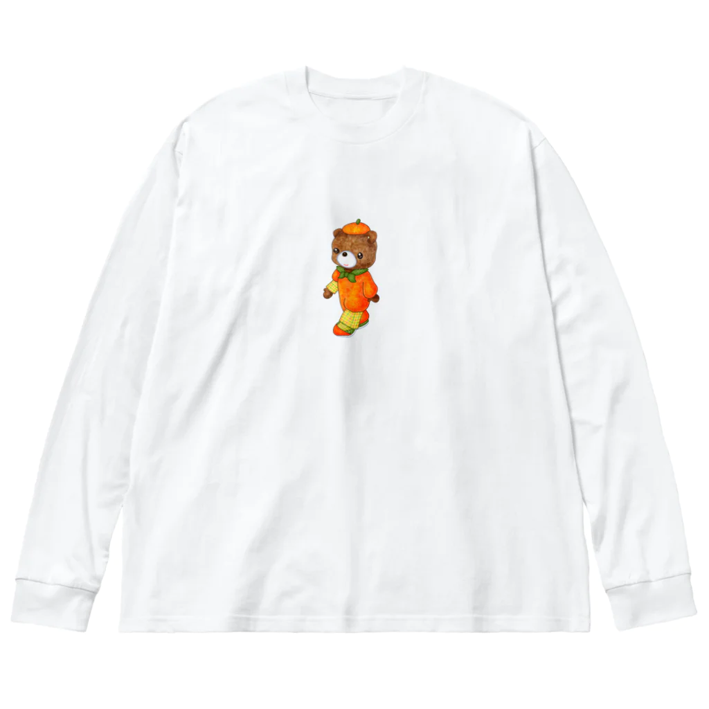 satoayaのアニマルカフェのフルーツファッション　カキ Big Long Sleeve T-Shirt