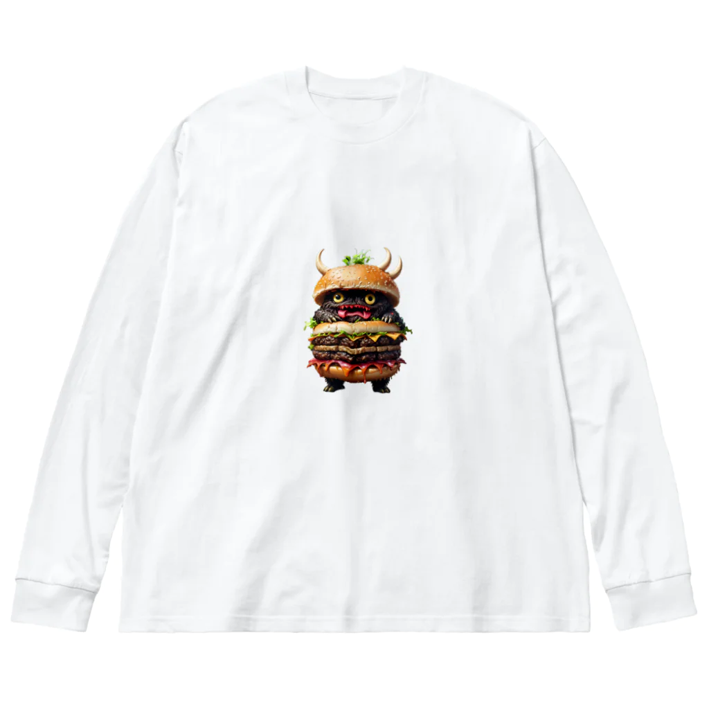 AI妖怪大図鑑のトリプル肉厚ビーフバーガー妖怪　バグドガルド Big Long Sleeve T-Shirt