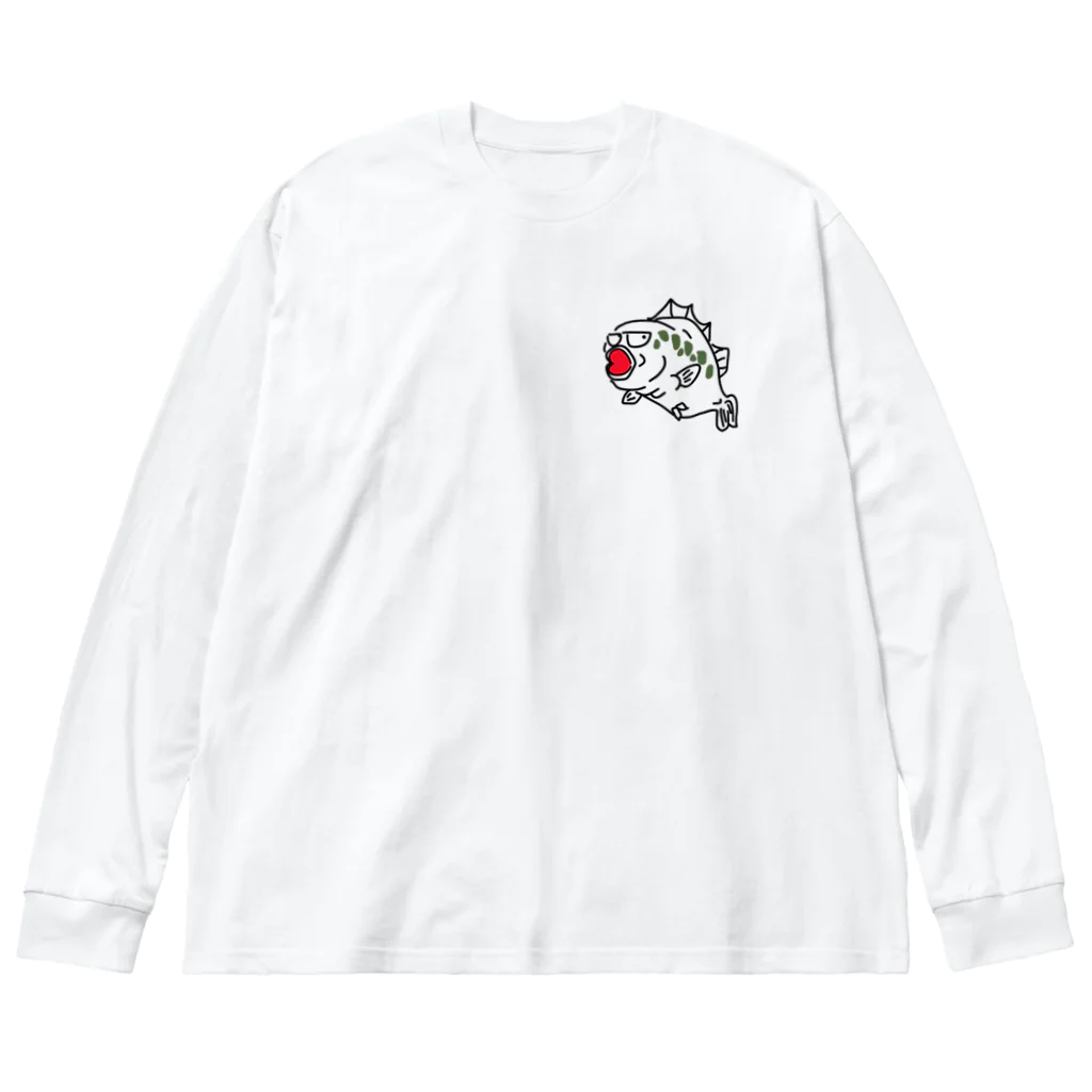 comaoのブラックバス　サングラバス Big Long Sleeve T-Shirt