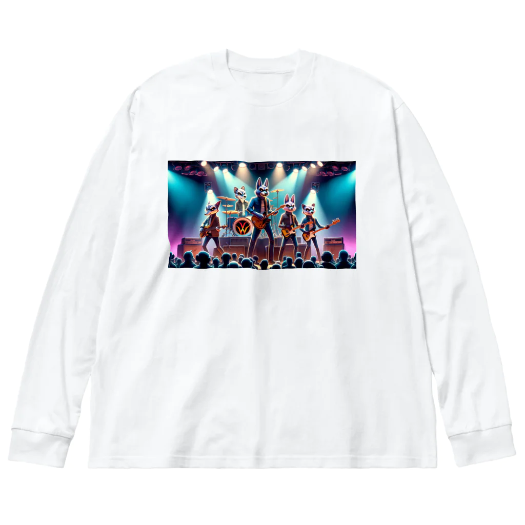 ANIMAL HEROES -musical band-のワイルドロックフェスタ - ダンシングアニマルズ Big Long Sleeve T-Shirt