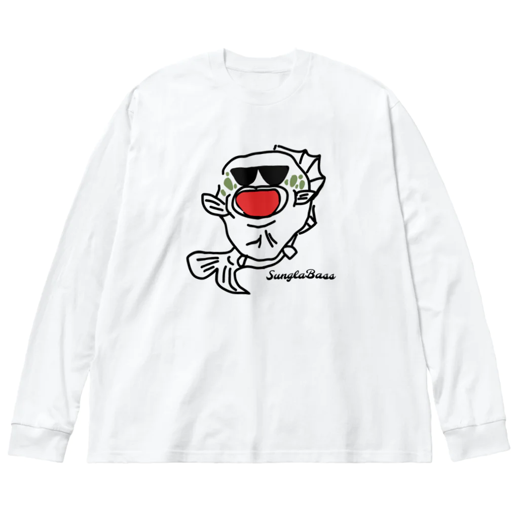 comaoのブラックバス　サングラバス ビッグシルエットロングスリーブTシャツ