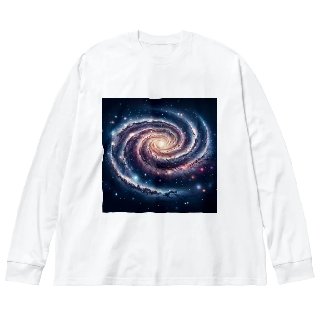 宇宙の神秘グッズ販売所のギャラクシー ビッグシルエットロングスリーブTシャツ