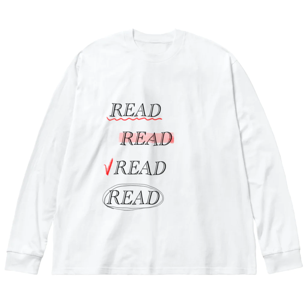 momokei&UのREAD READ READ READ Big Long Sleeve T-Shirt