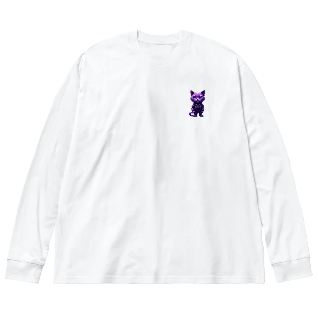 メロンパン猫の宇宙に連れてってくれる猫 Big Long Sleeve T-Shirt