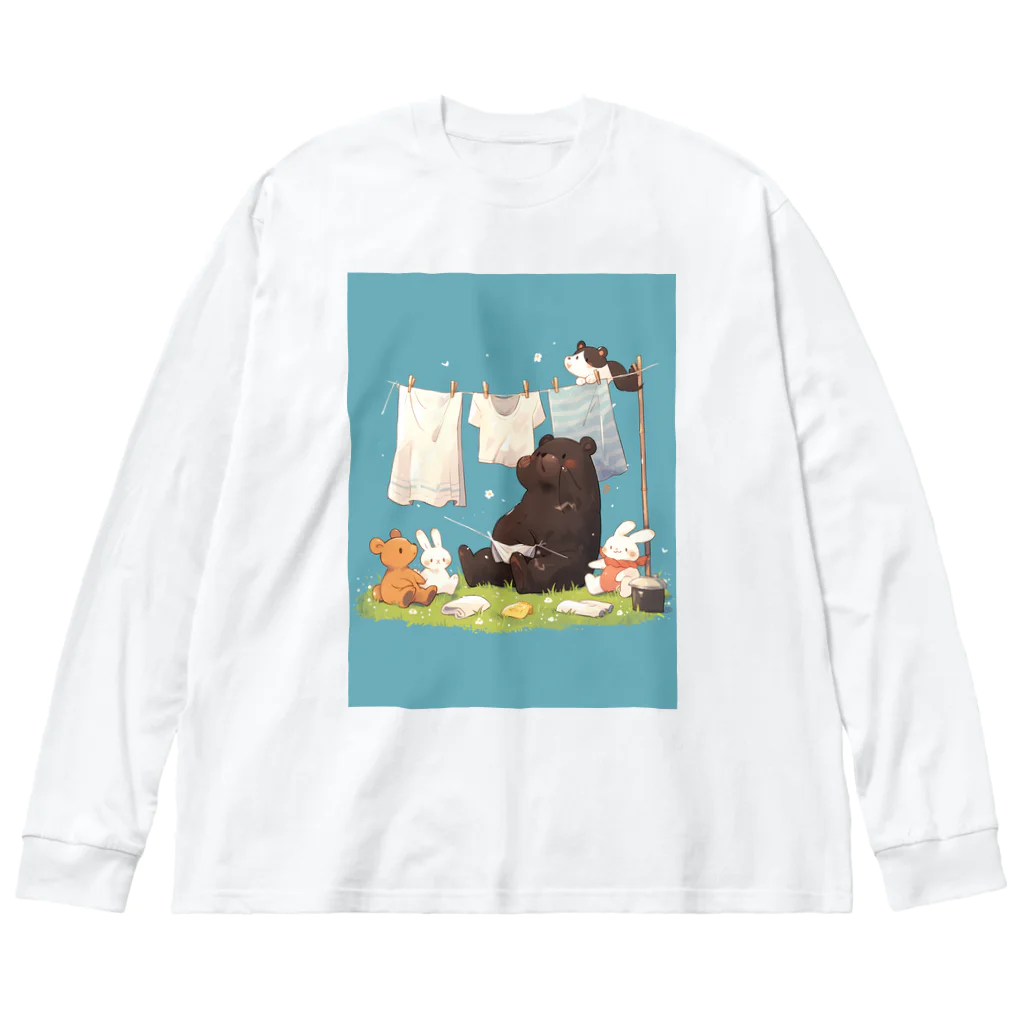 AQUAMETAVERSEの洗濯日和　なでしこ1478 Big Long Sleeve T-Shirt