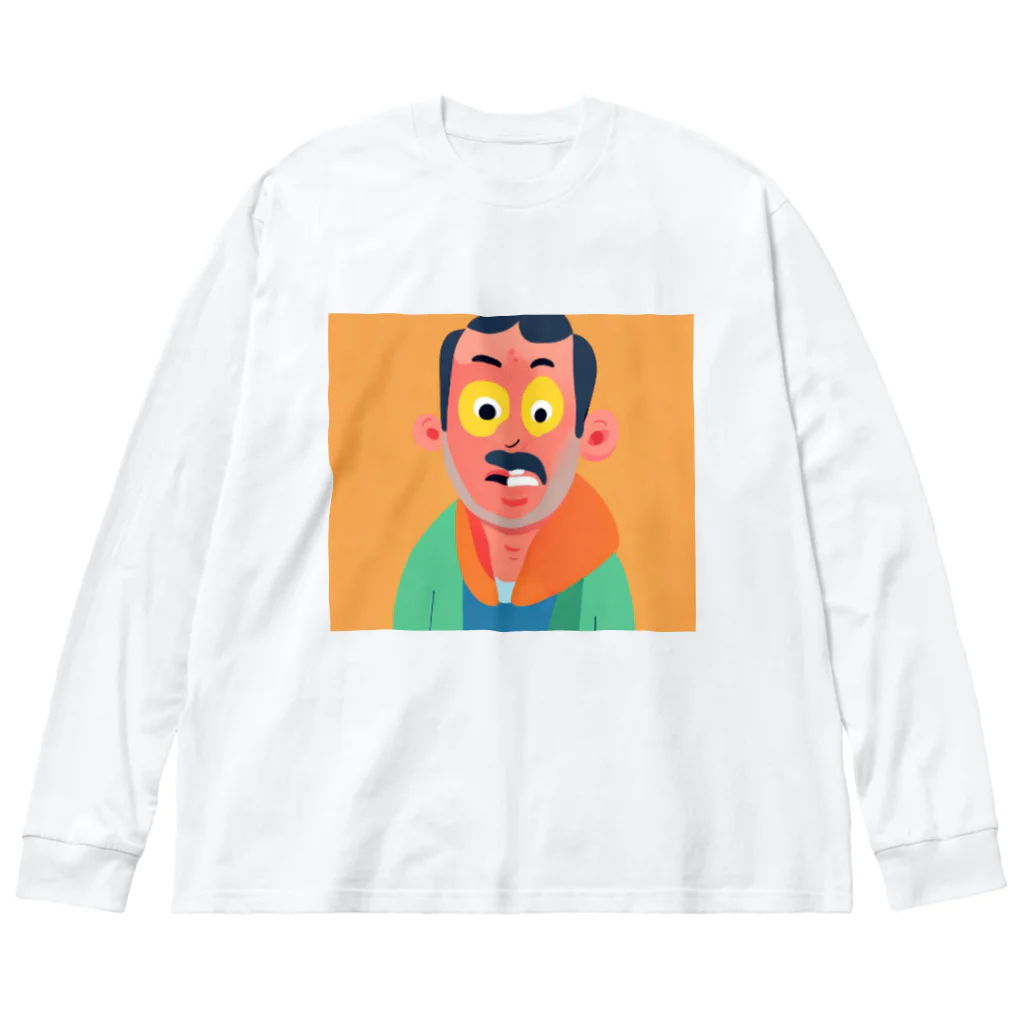 JINPACHIの努力家な男 Big Long Sleeve T-Shirt