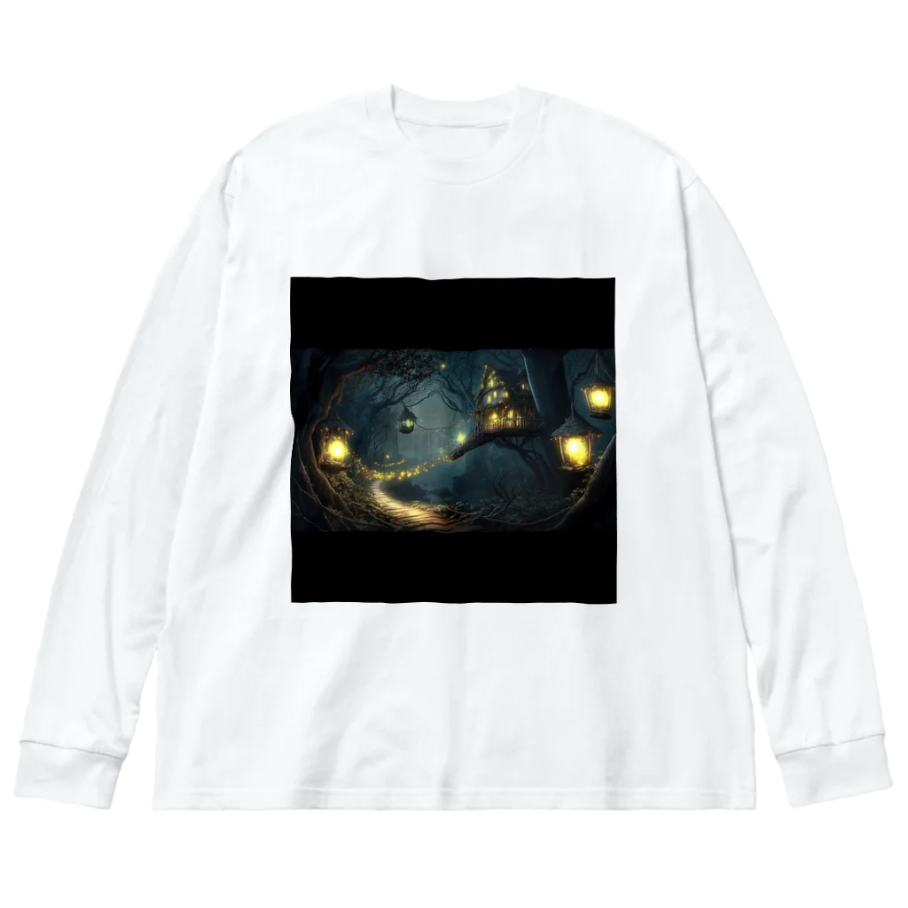 forget_me_not0108の幻想的な夜 ビッグシルエットロングスリーブTシャツ