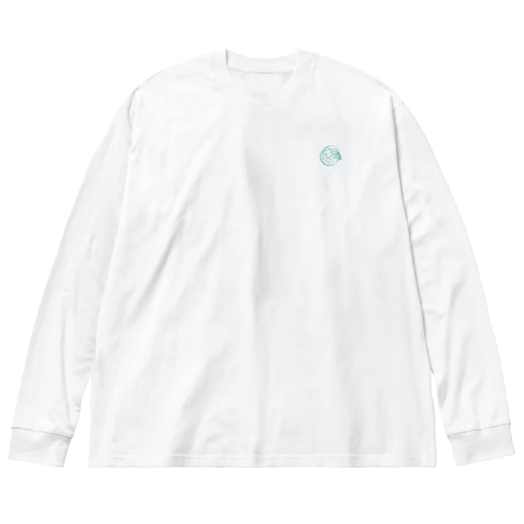 ブルームのBloomロゴシリーズ青 Big Long Sleeve T-Shirt