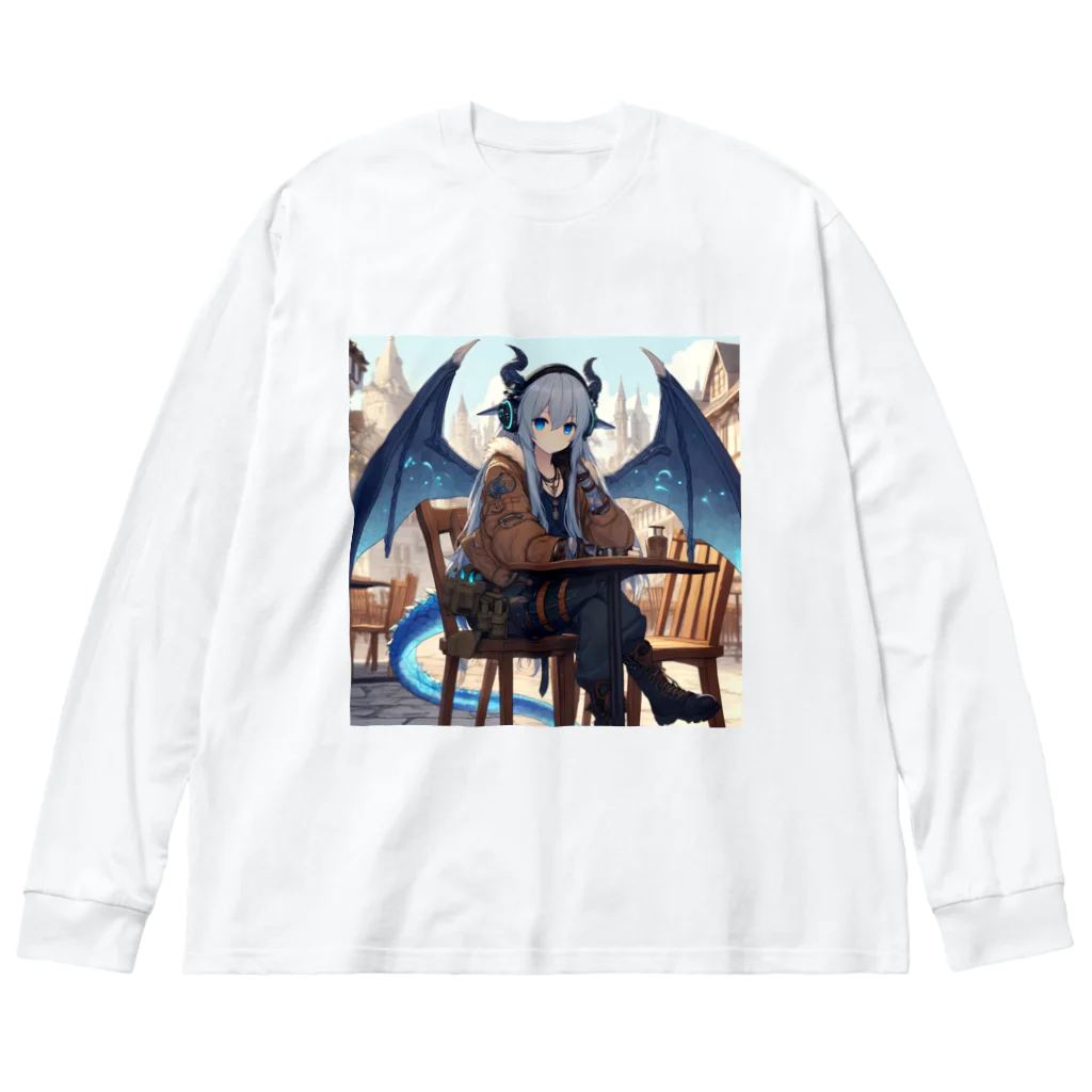 静寂工房の音の海のドラゴン（Sea Dragons） Big Long Sleeve T-Shirt