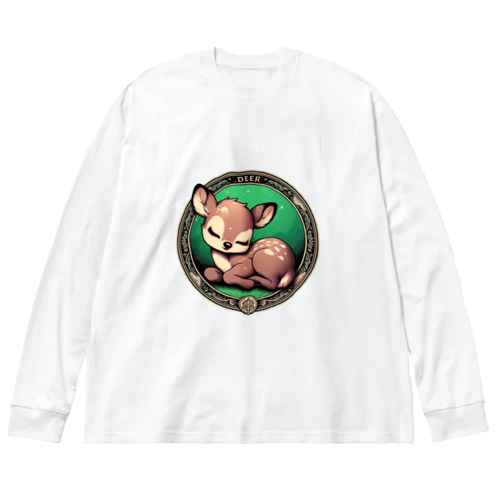 アニマルファッションの鹿のカクシカさん Big Long Sleeve T-Shirt