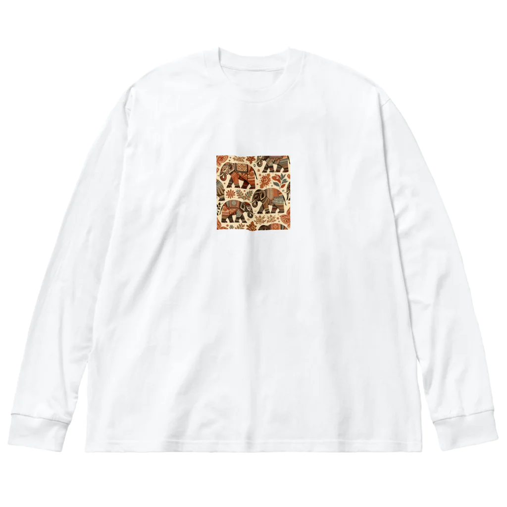 Qten369の石器時代のマンモス Big Long Sleeve T-Shirt