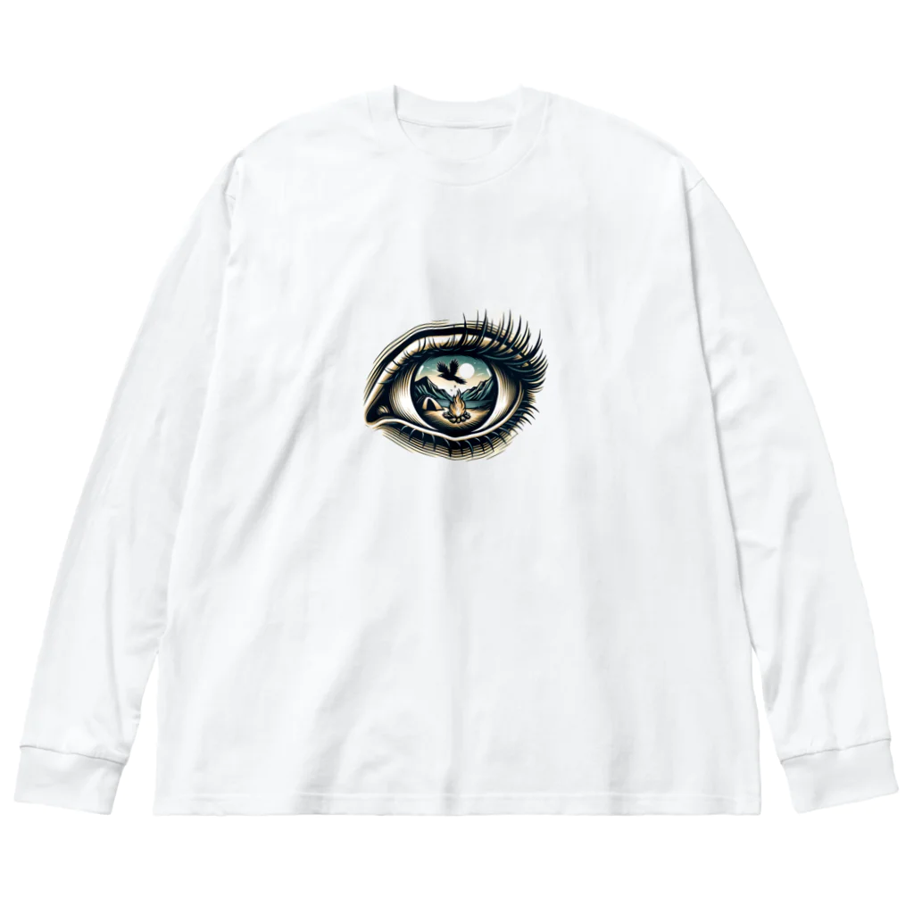 EseCAMPのキャンプto鳥シリーズ Big Long Sleeve T-Shirt