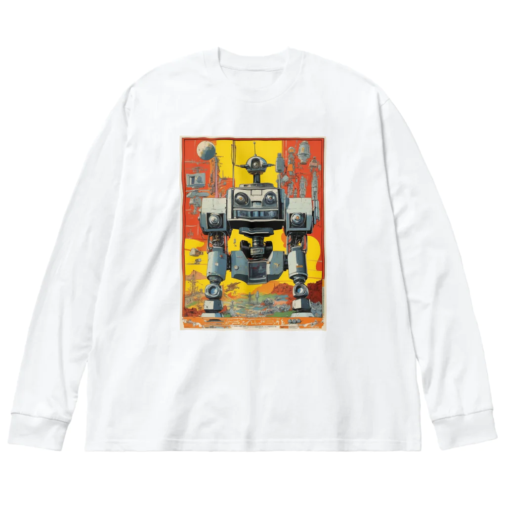 mirinconixのレトロで大きくてジャンクな戦闘用ロボットくん Big Long Sleeve T-Shirt