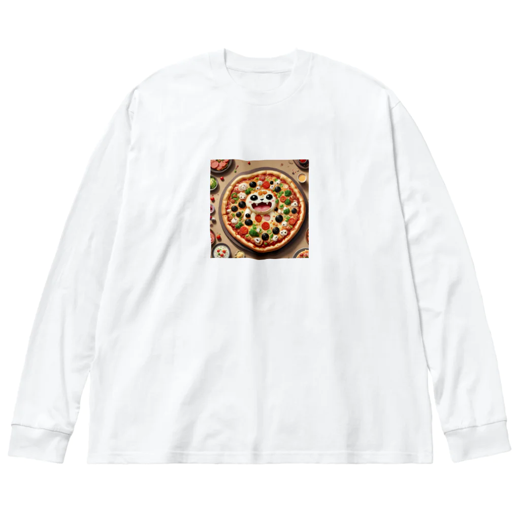 AI妖怪大図鑑のピザ妖怪　ラザピー Big Long Sleeve T-Shirt