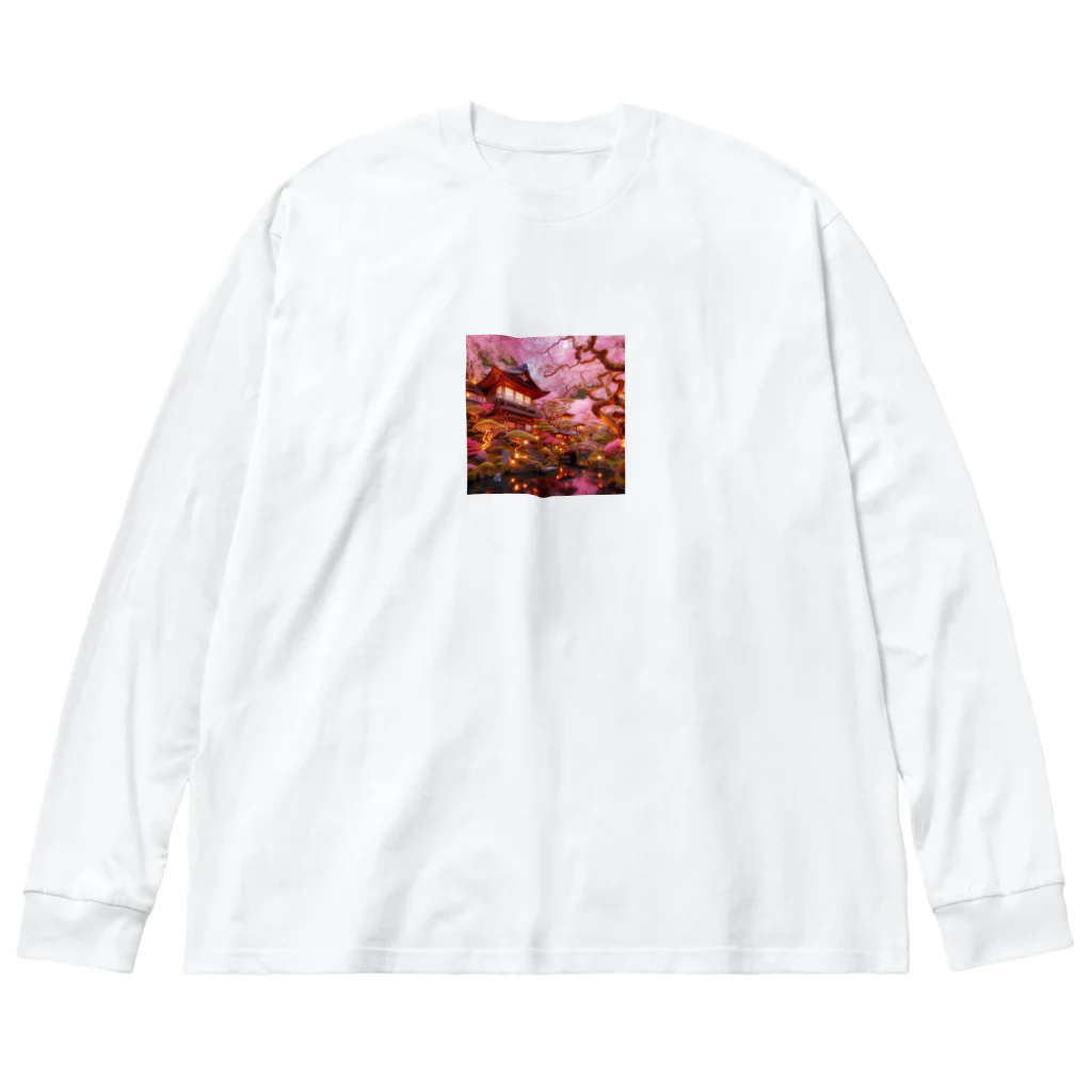 美女 アニメ 風景 おすすめの癒しの風景 Big Long Sleeve T-Shirt