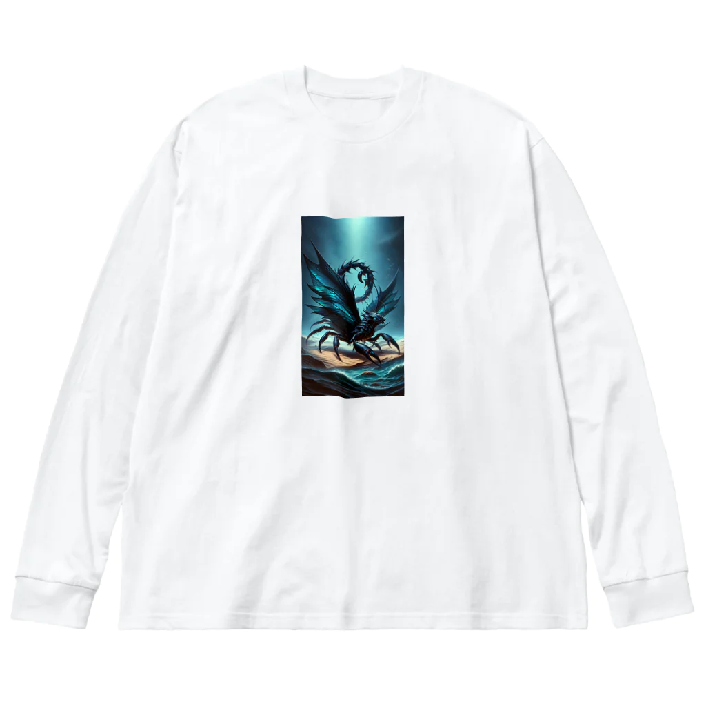 AI空想生き物図鑑のブラックマンタ×サソリ Big Long Sleeve T-Shirt