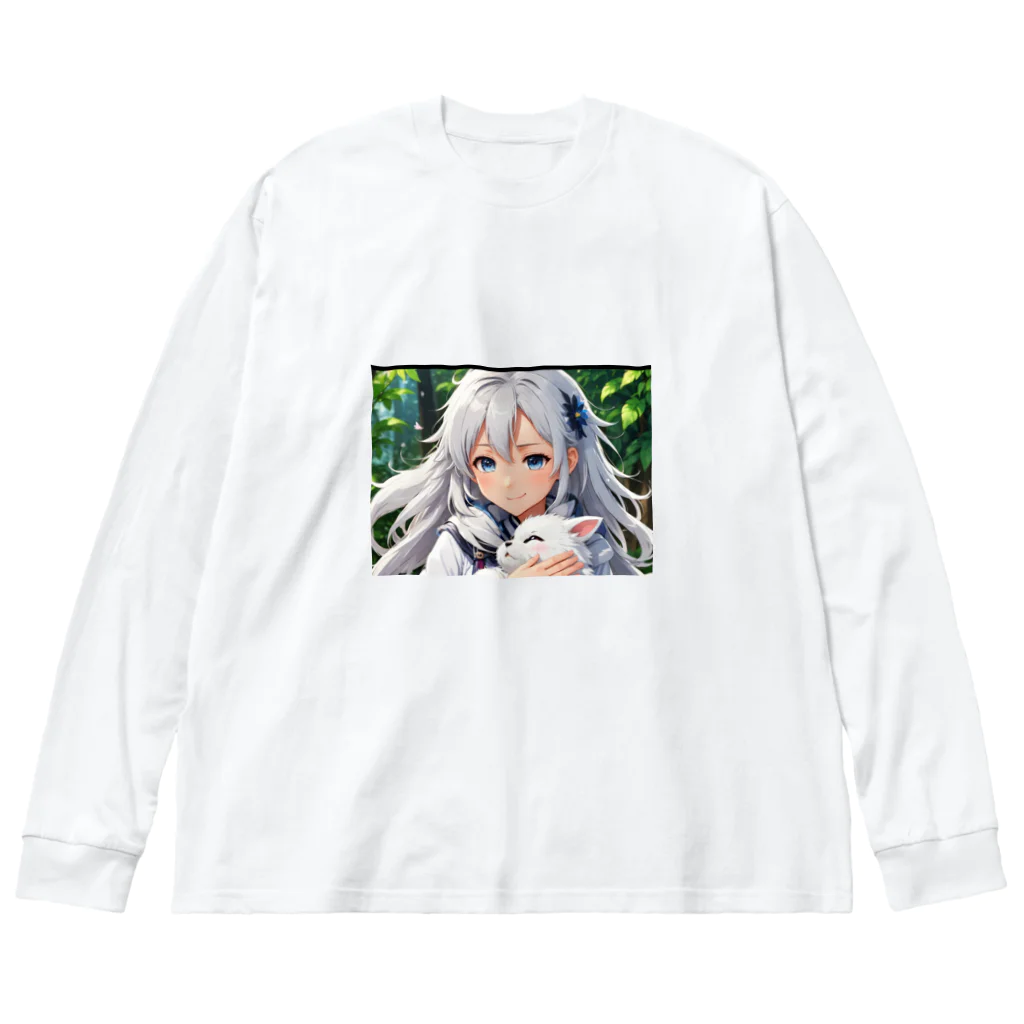 巫女スタぐらむのだっこされる神様 Big Long Sleeve T-Shirt