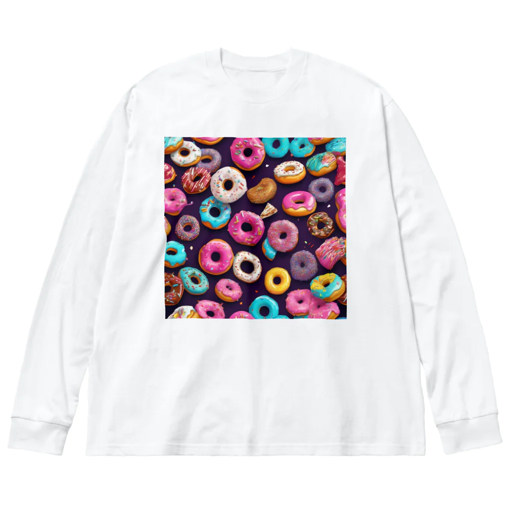 piasのオリジナルグッズアイテム通販のしあわせのドーナツたち Big Long Sleeve T-Shirt