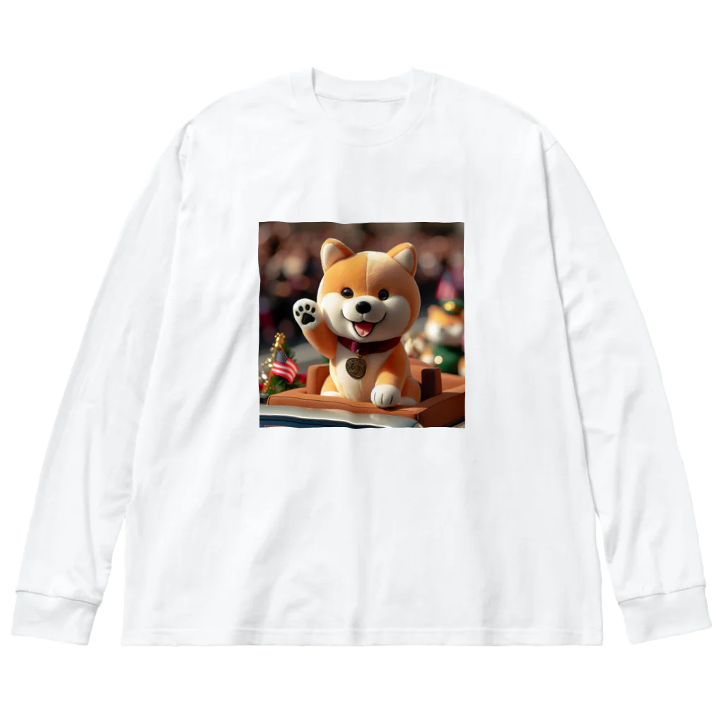 dcgnori／ワンコ画像の凱旋パレードメダリスト柴犬 ビッグシルエットロングスリーブTシャツ